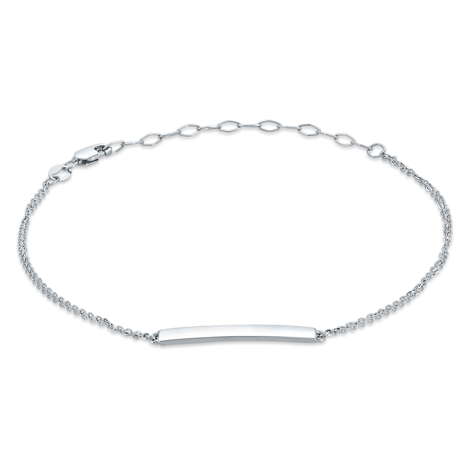 Engravable Name Bar Bracelet (1 Line) - 8.0
